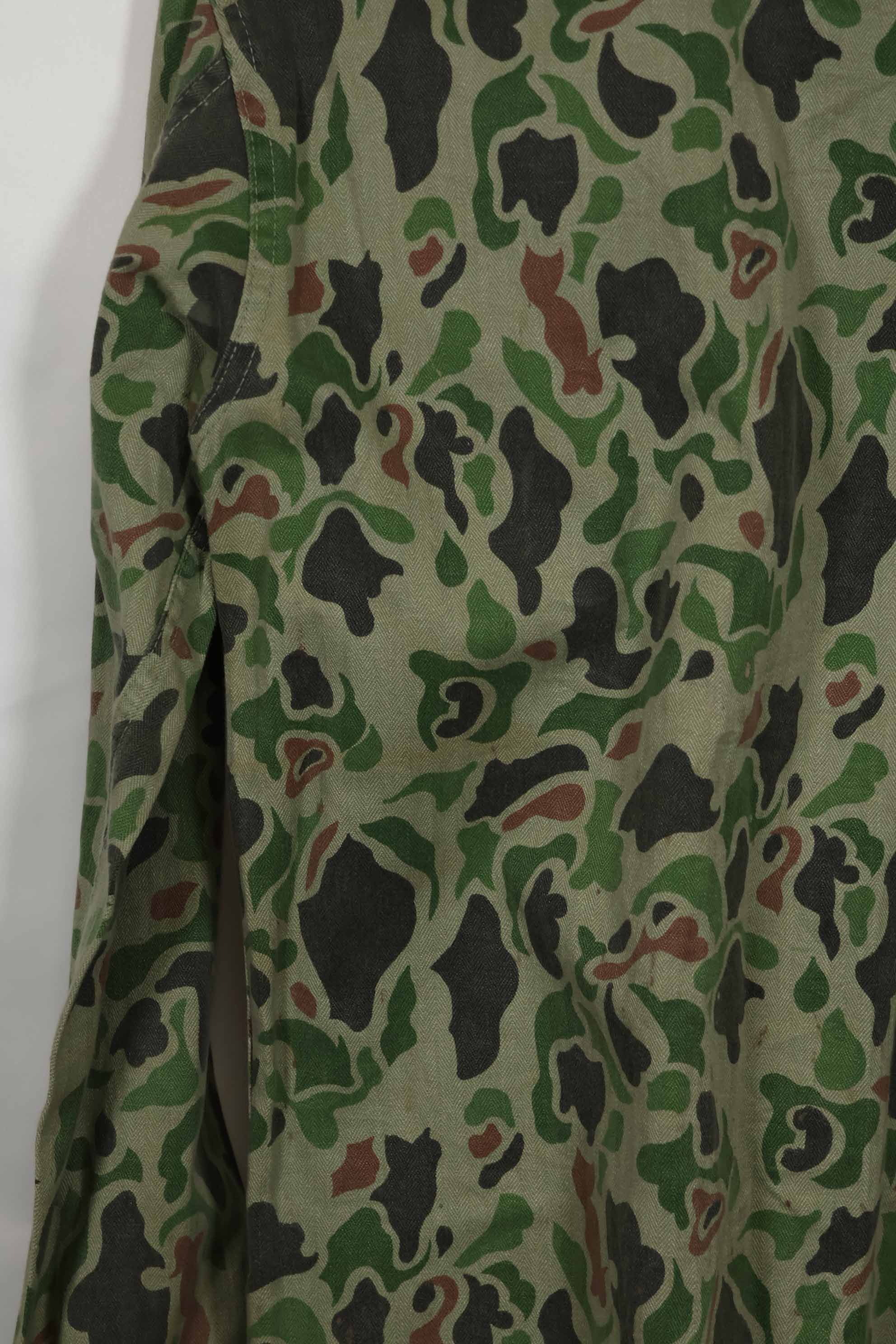 1980's Korean Army Frogskin camouflage HBT shirt, used C