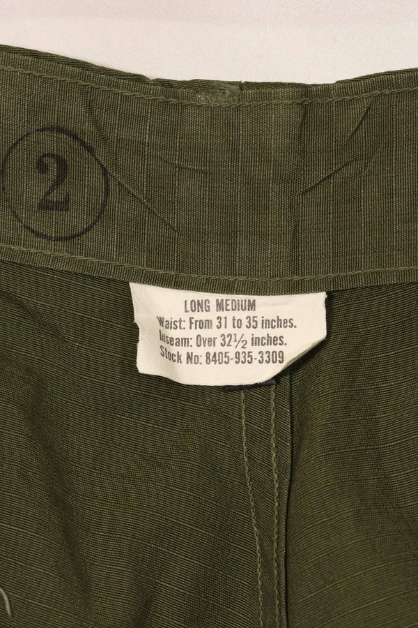 1969 Contract 4th Model Ripstop Jungle Fatigue Pants M-L Used