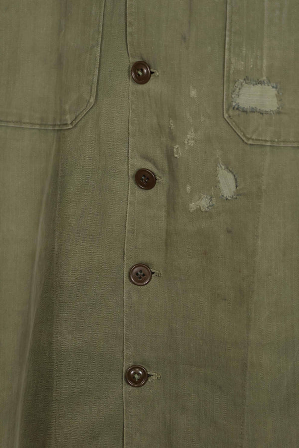 1950's U.S. Army HBT Utility Shirt, used, with name