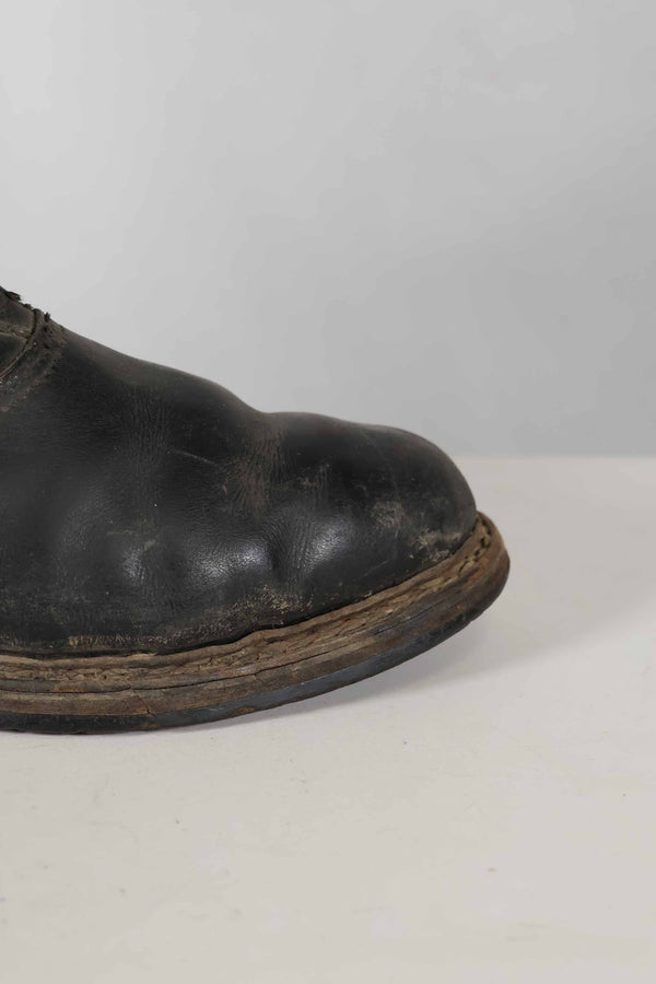 1940s German Air Force Luftwaffe black pilot boots, used.