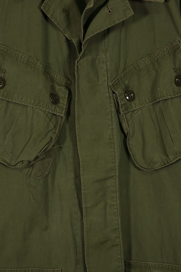 Real 1963-64 1st Model Jungle Fatigue Jacket, stains, holes.