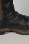 1940s German Air Force Luftwaffe black pilot boots, used.