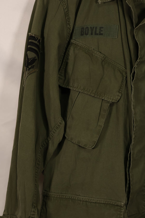 Real Japanese made FEC-39917 2nd Model Jungle Fatigue Jacket, 25th Infantry Division, with patch, used.