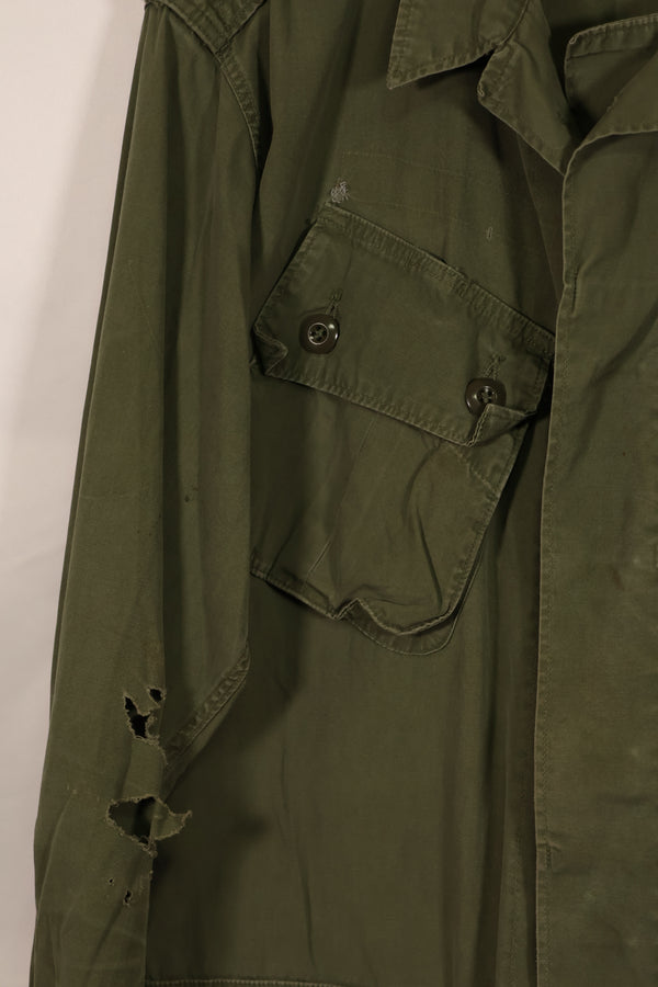 Real 1964 1st Model Jungle Fatigue Jacket, scratches, holes, poor condition.