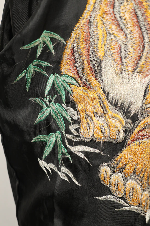 Estimated late 1940s-early 1950s early Japan Jacket, tiger embroidery, small scratches.