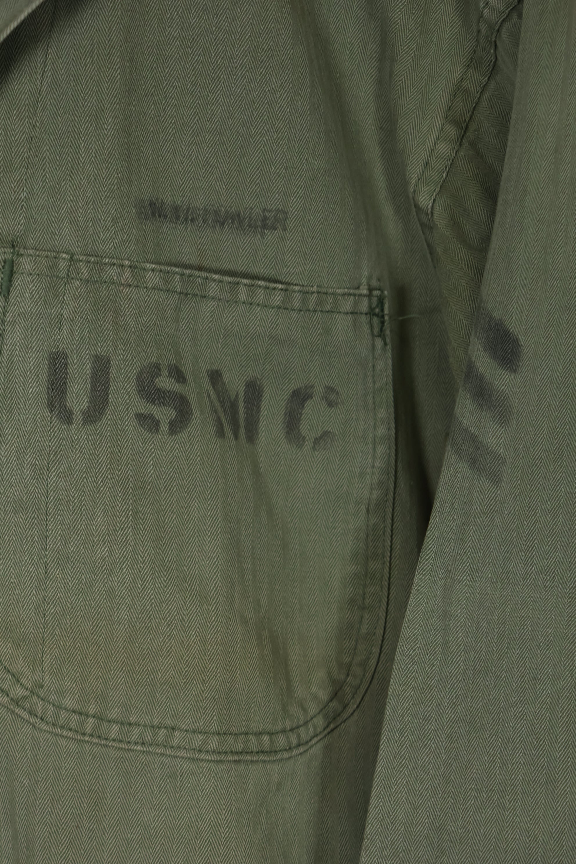 1940s U.S. Marine Corps USMC P-41 HBT Utility Uniform Jacket Used C