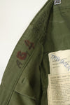 1964 Contract 1st Model Jungle Fatigue Pants, L-R, stained, repaired, used.