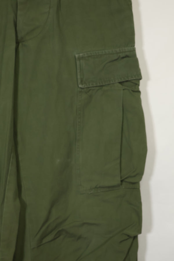 Estimated 1967 Contract 3rd Model Non Ripstop Jungle Fatigue Pants X-S-R Used