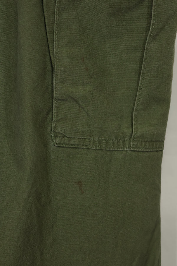 Estimated 1967 Contract 3rd Model Non Ripstop Jungle Fatigue Pants X-L-R Used