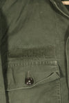 Real U.S. Army OG-107 Utility Shirt with insignia, retrofitted, used.