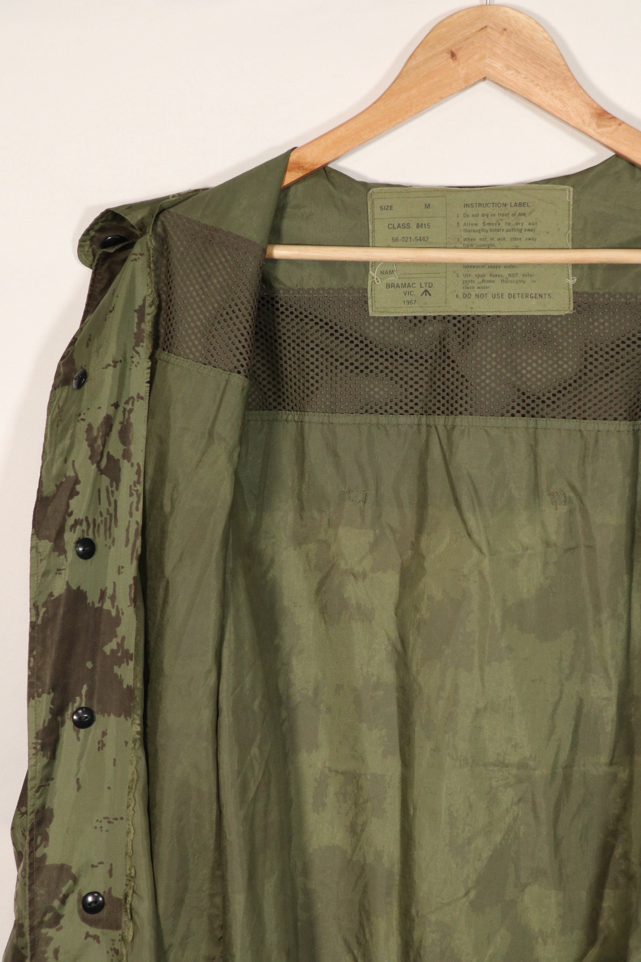 Real 1967 Australian Army raincoat, used, faded, used, B