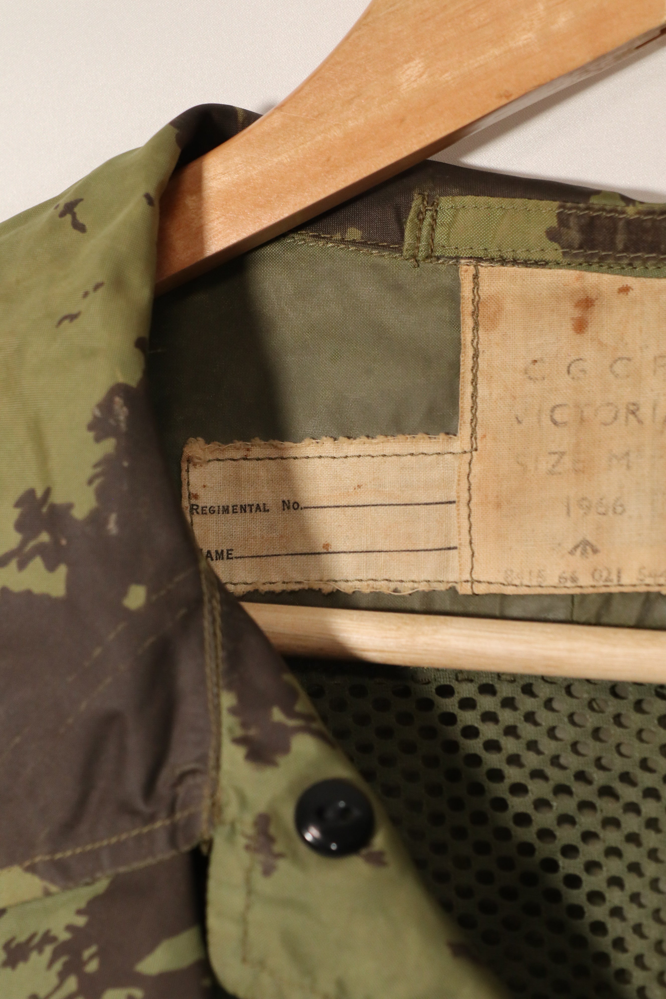 Real 1966 Australian Army raincoat, used, faded, used.