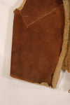 Civilian 1960s-70s sheepskin vest, used, scratches, stains.