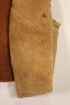 Civilian 1960s-70s sheepskin vest, used, scratches, stains.