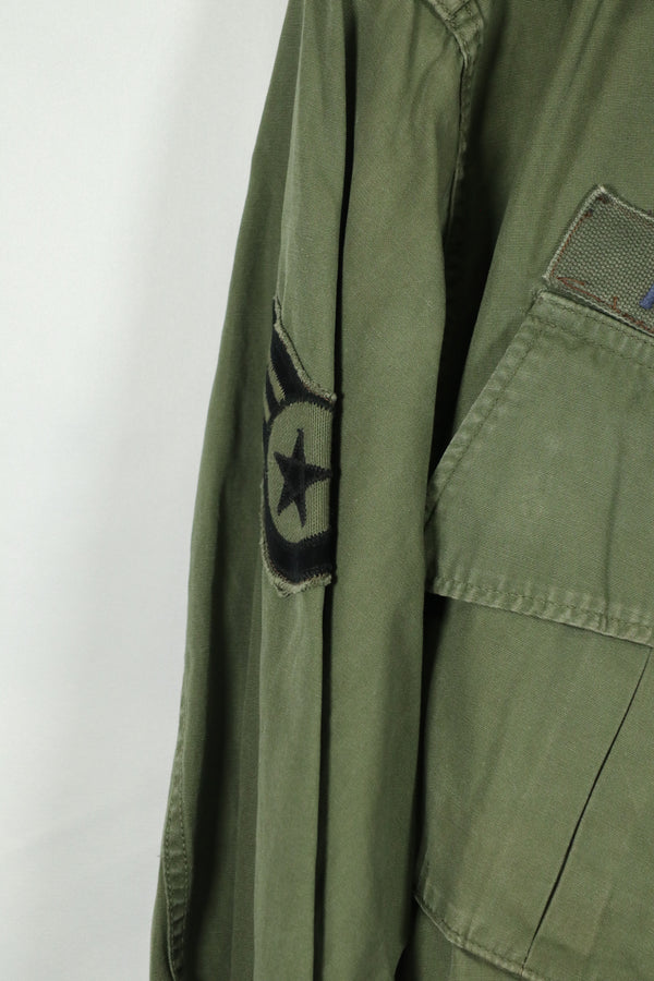 Real 2nd Model Jungle Fatigue Jacket SMALL-REGULAR with USAF patch, retrofitted.