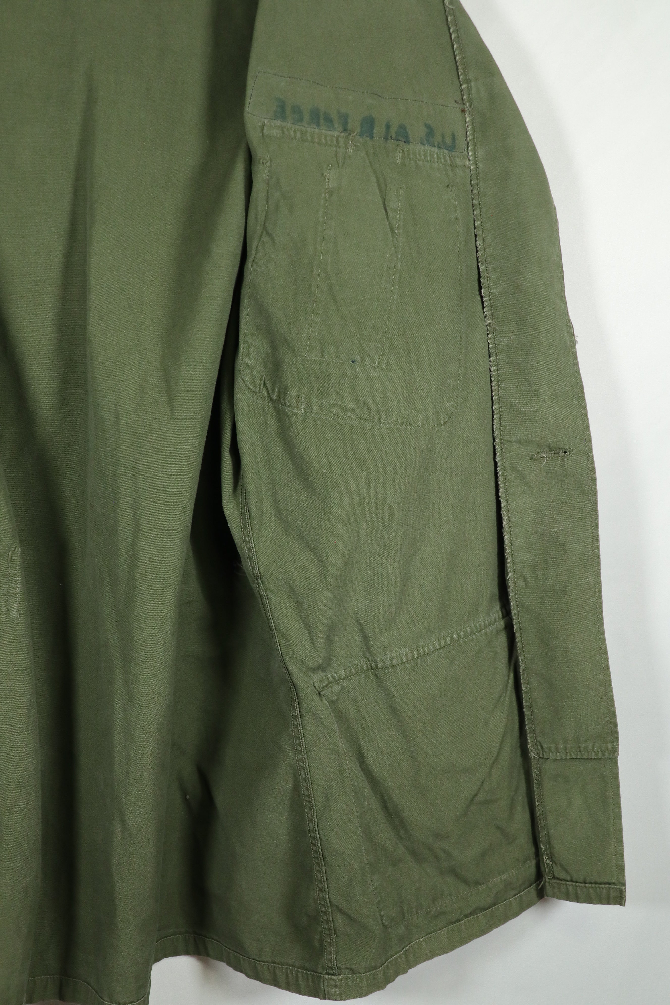 Real 2nd Model Jungle Fatigue Jacket SMALL-REGULAR with USAF patch, retrofitted.