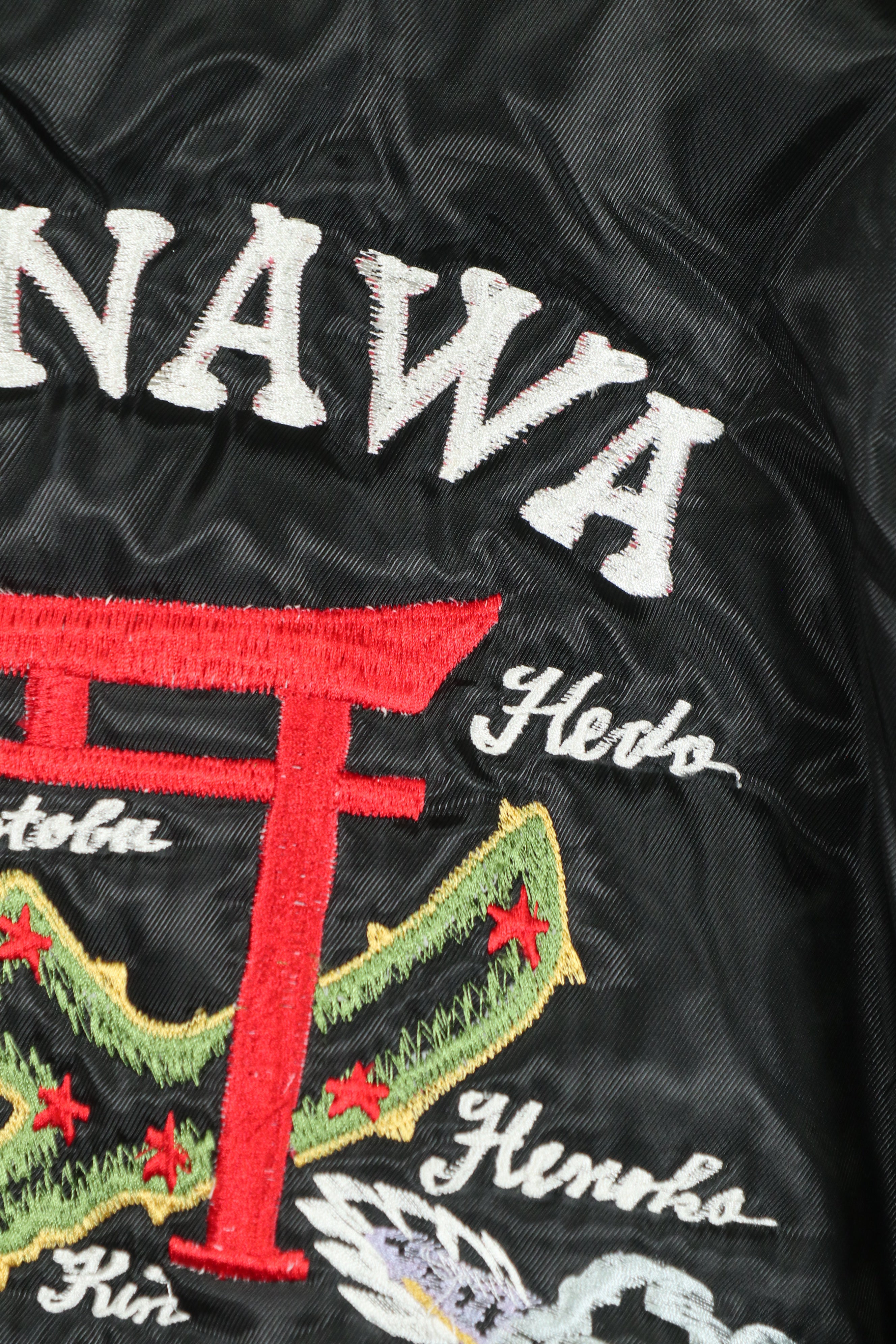 Recent Okinawa made souvenir Jacket directly embroidered MA-1 B