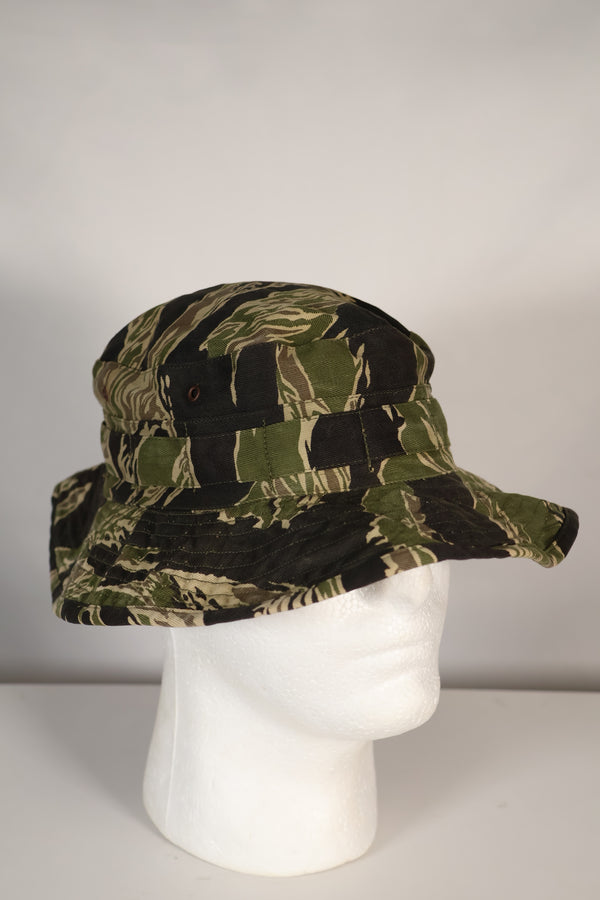 Real Okinawa Tiger Tiger Stripe CISO Cut Boonie Hat Large Used