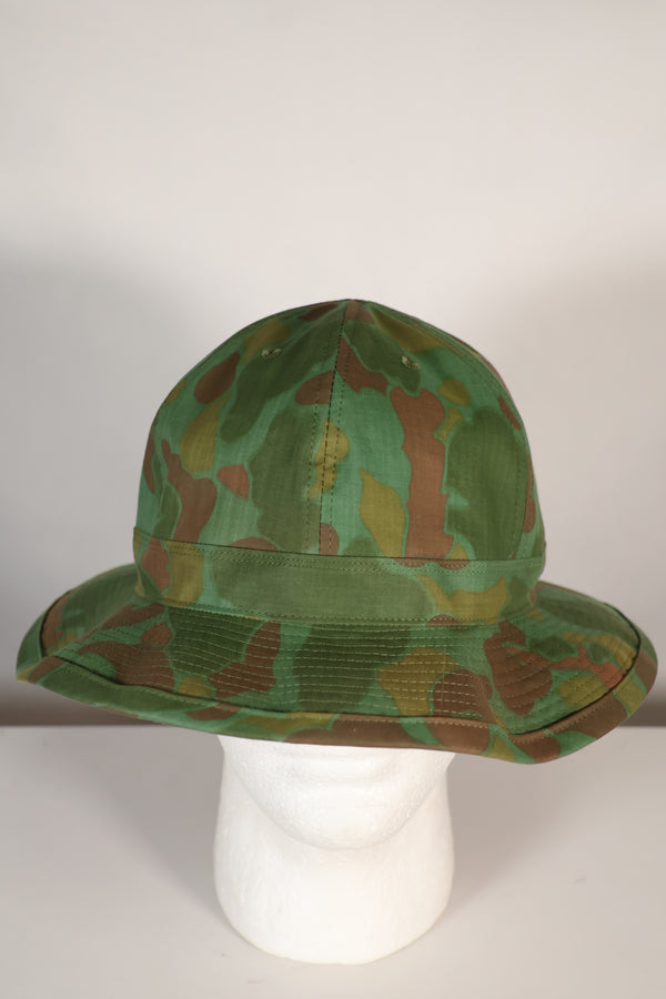 20% OFF 1940's Frogskin Poncho Fabric M37 Jungle Hat with Air Vent MADE IN JAPAN