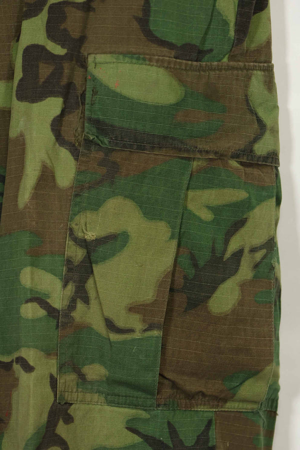 1968 Contract Ripstop Fabric US Army ERDL Camouflage Fatigue Pants M-L Used