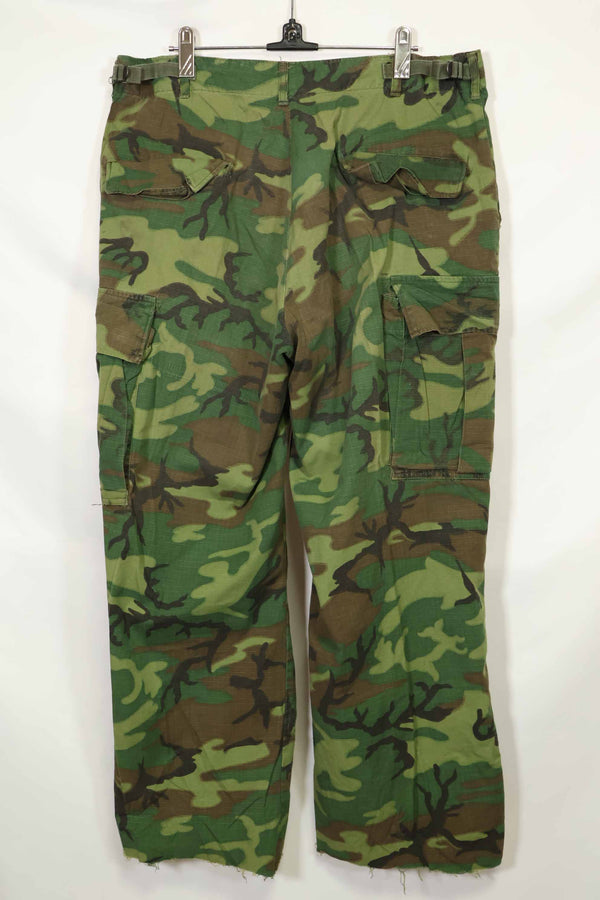 1968 Contract Ripstop Fabric US Army ERDL Camouflage Fatigue Pants M-L Used