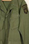 Real 1969 Ex-SF 4th Model Jungle Fatigue Jacket with patch, used.