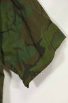 1960s-70s light fabric hunting shirt invisible leaf camouflage short sleeves custom used