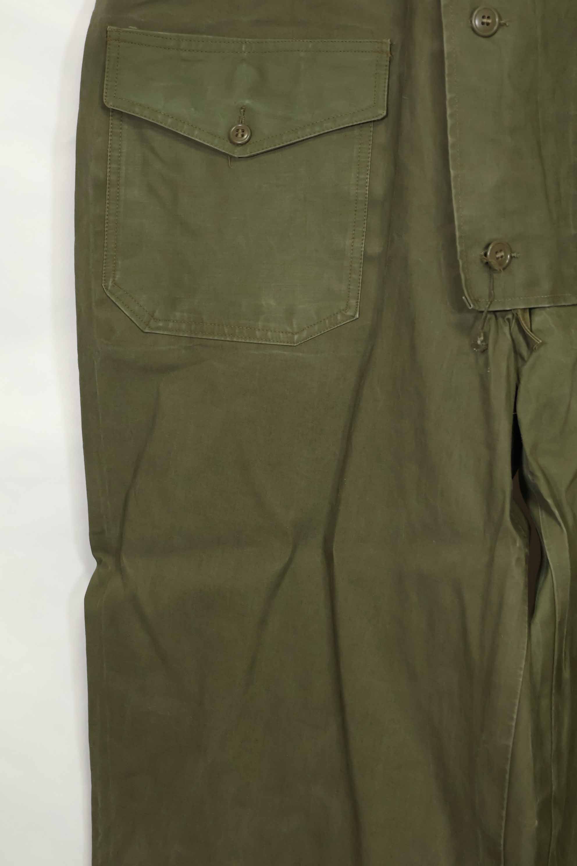 1940s-early 50s U.S. Navy deck pants, rain pants, used, C