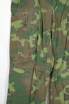 Real non ripstop fabric ERDL camouflage pants, used, faded, SMALL-REGULAR