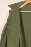 Real 1950s U.S. Army cotton utility shirt, used.