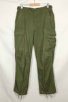 Estimated 1967 Contract 3rd Model Non Ripstop Jungle Fatigue Pants M-R Good Condition Used