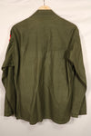 Real 1963 U.S. Army OG-107 Utility Shirt with patch, used.