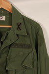 Real 2nd Model Jungle Fatigue Jacket without epaulettes, used.