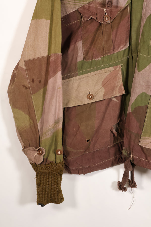 Real British Army SAS Smock WINDPROOF Camouflage Smock, size unknown, scratches and repairs, used.