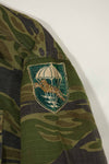 1970's Tiger Stripe Shirt with Late War Pattern Patch, used.