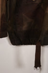 Real British Army SAS smock WINDPROOF camouflage smock, size unknown, heavy fabric, black dyed, used.