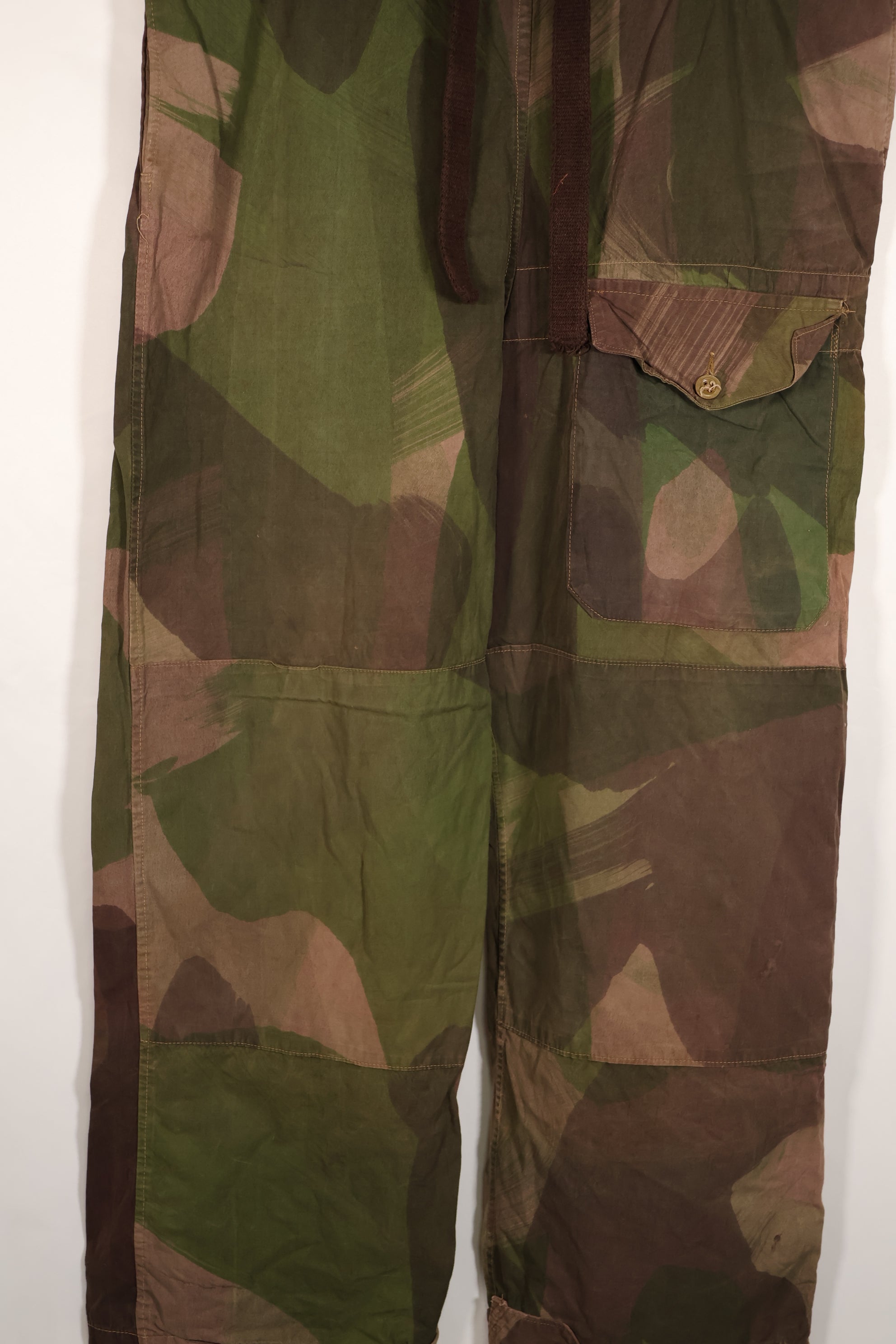 Real British Army SAS Trousers WINDPROOF Camouflage Pants Size No.4 Used