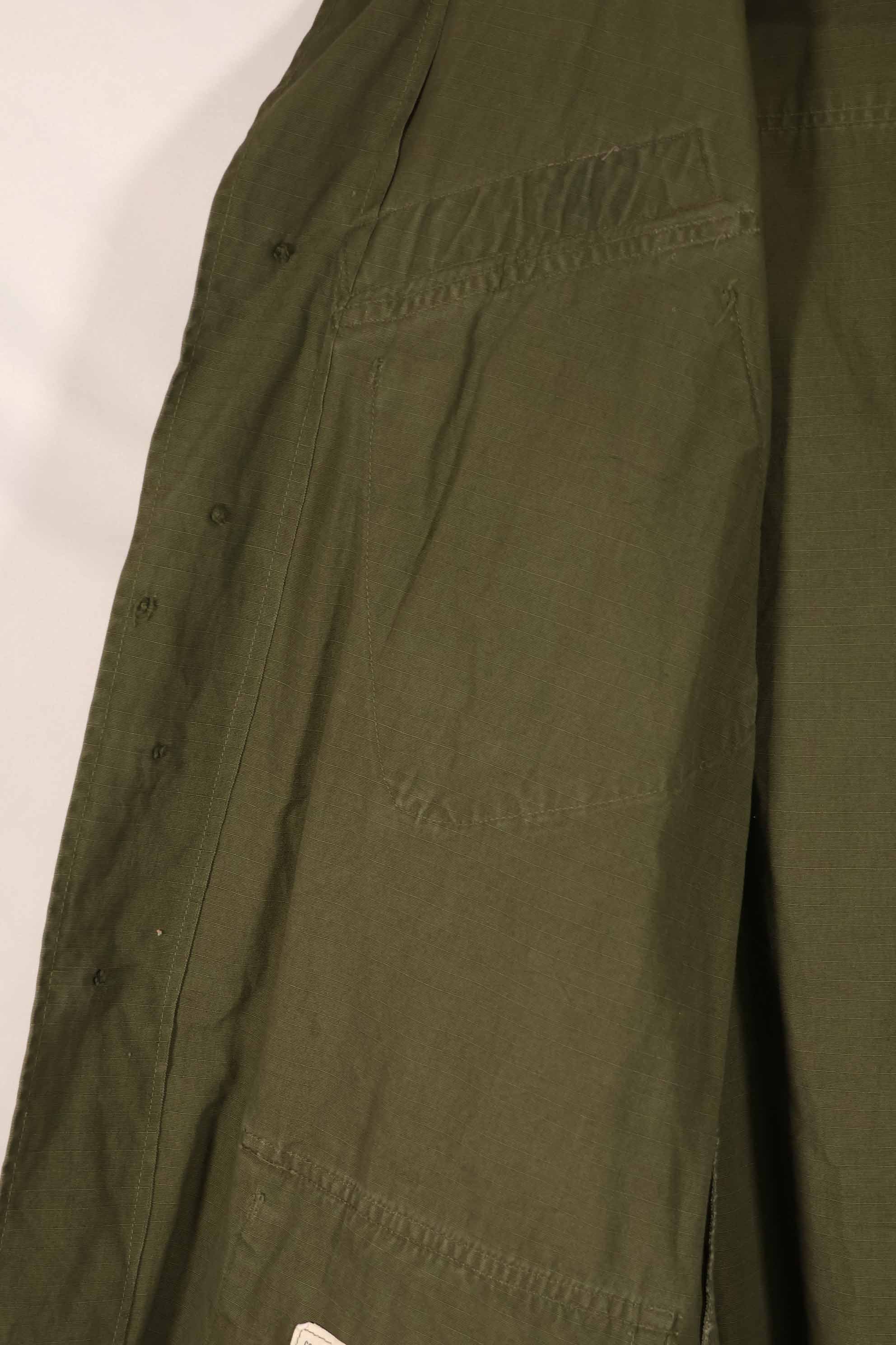 Real 1970 4th Model Jungle Fatigue Jacket M-S with patch marks, used.