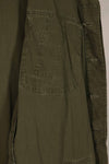 Real 1969 4th Model Jungle Fatigue Jacket, M-R, stained, used.