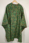 Real 1944 USMC frogskin camouflage rubberized rain poncho, good condition, used.