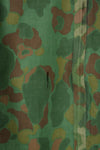 Real 1944 USMC frogskin camouflage rubberized rain poncho, good condition, used.