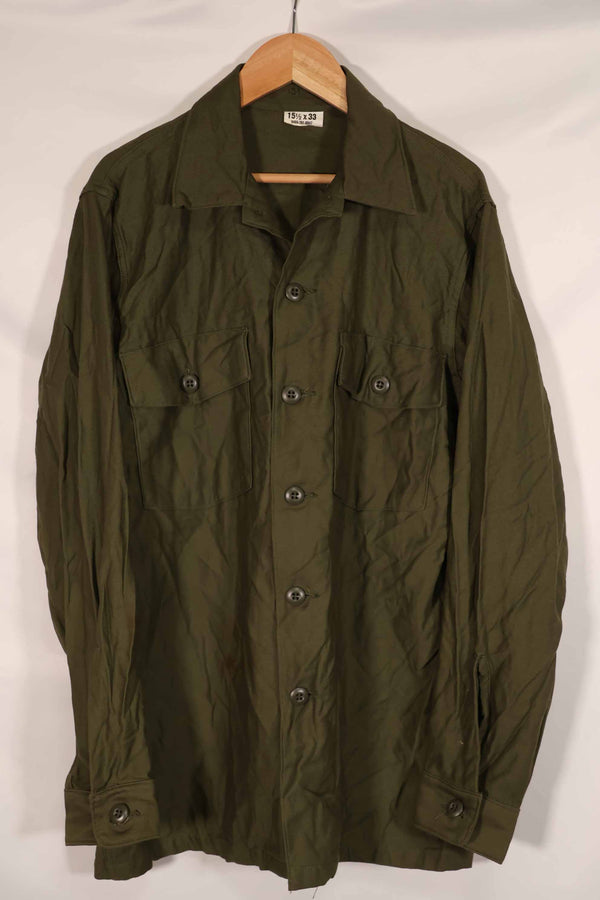 Real 1967 U.S. Army OG-107 utility shirt, almost unused, B