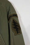 1969 4th Model Jungle Fatigue Jacket, Ex-SF Troopers, M-R, Used.