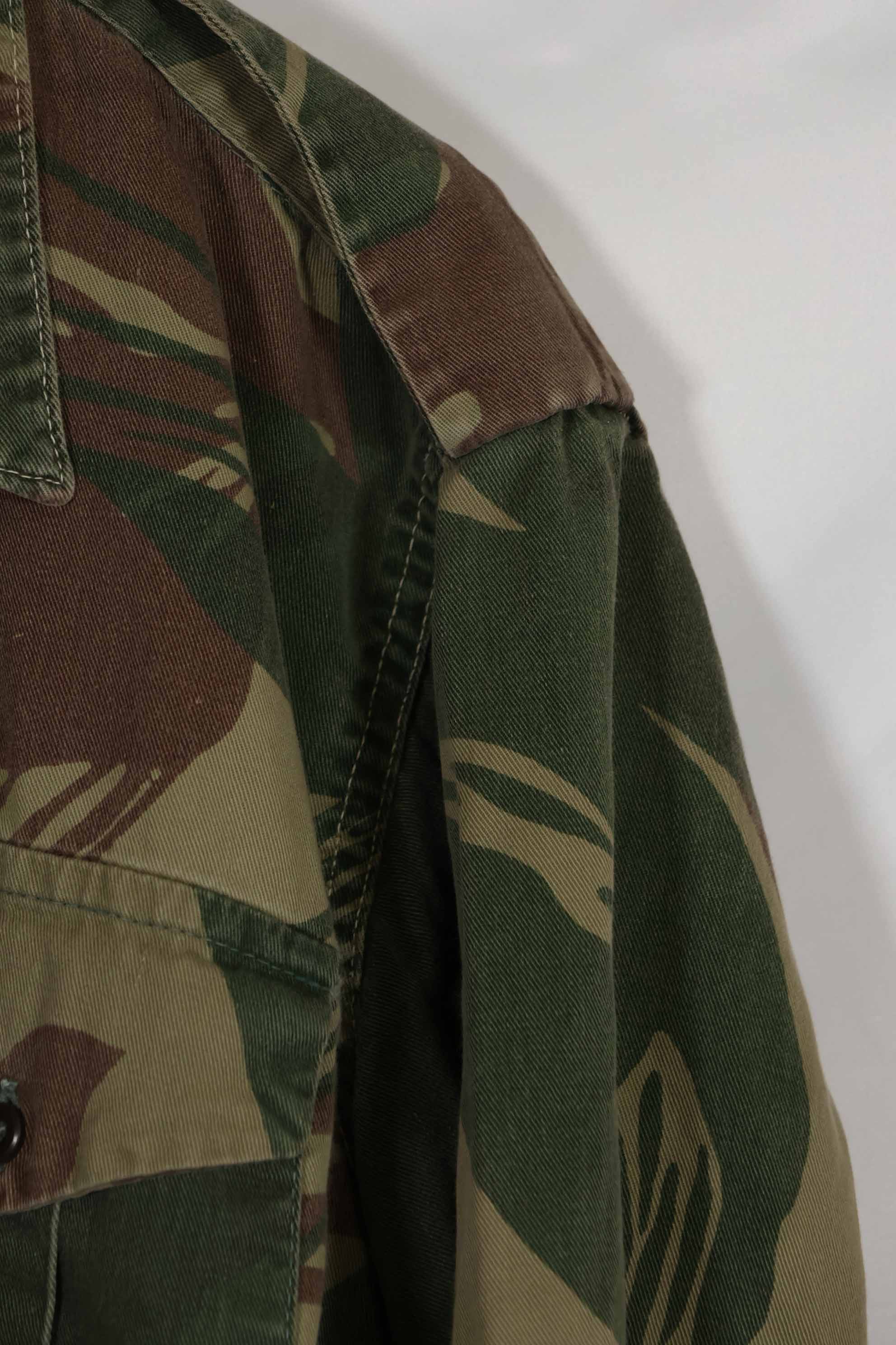 Real Rhodesian Army Rhodesian camouflage shirt with missing buttons, used.