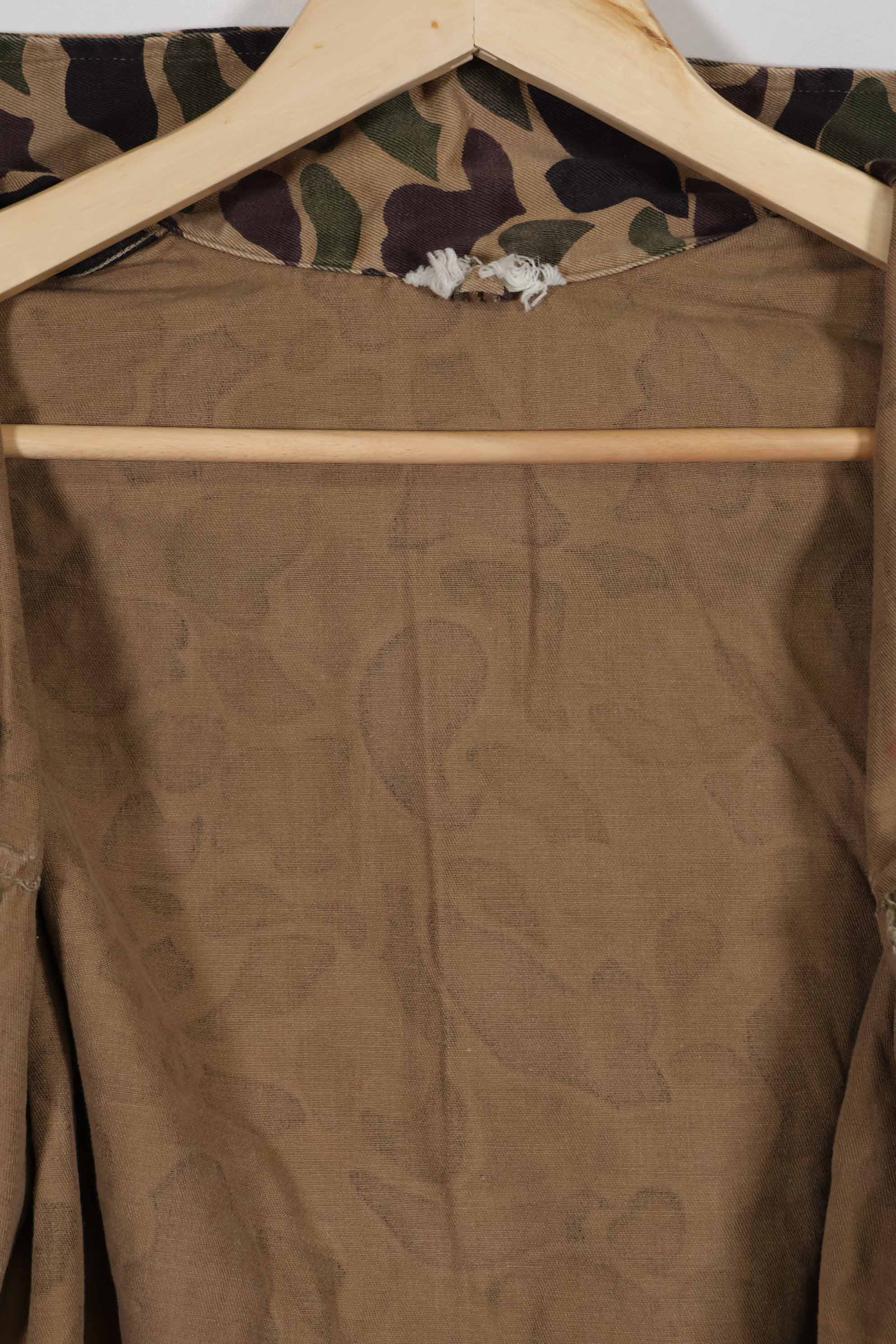 Real CIDG 13 Star Button Beogam Camouflage Shirt Local Made Frogskin Camouflage Used