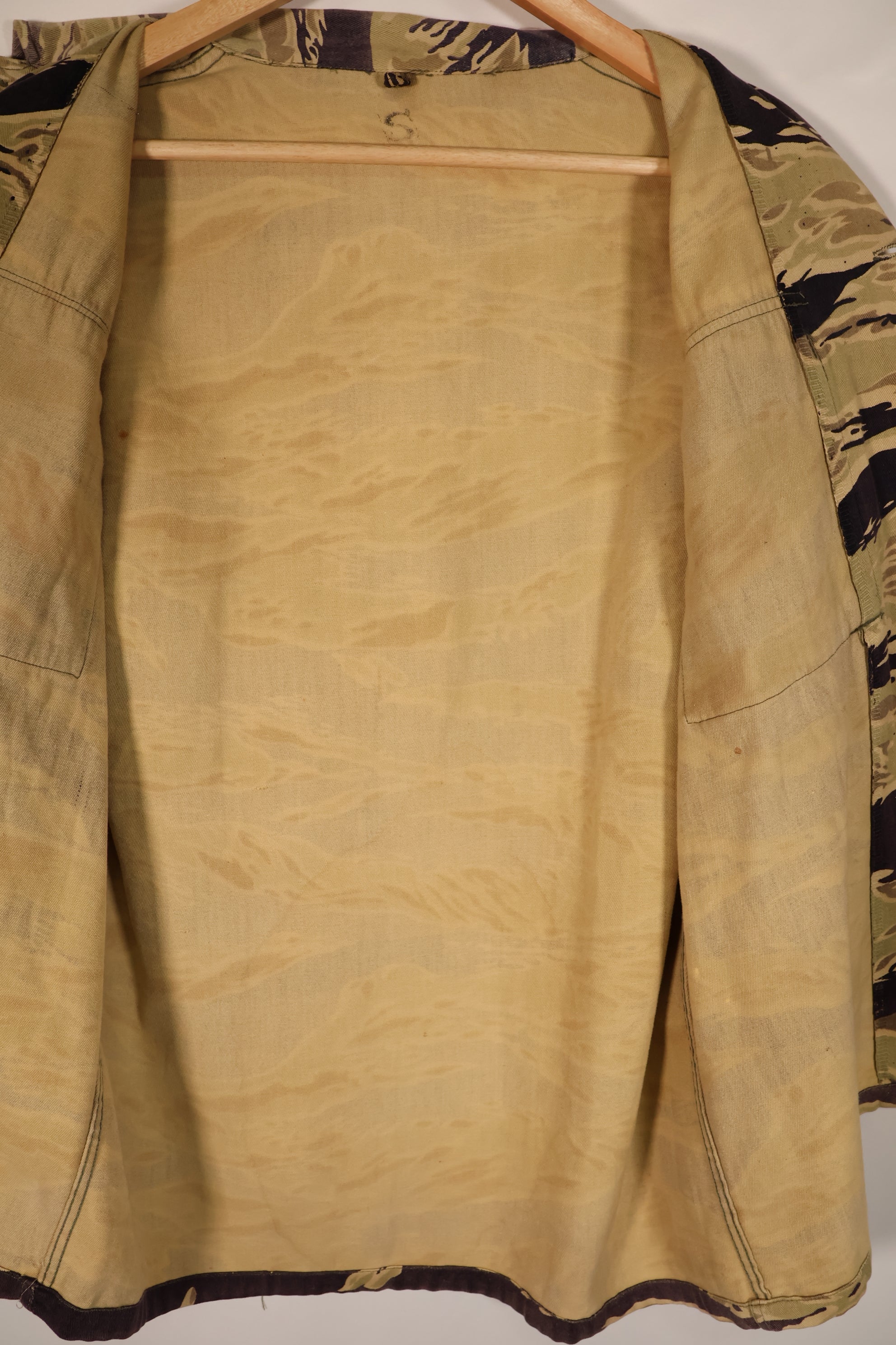 Real Early gold tiger stripe US cut shirt, used, faded.