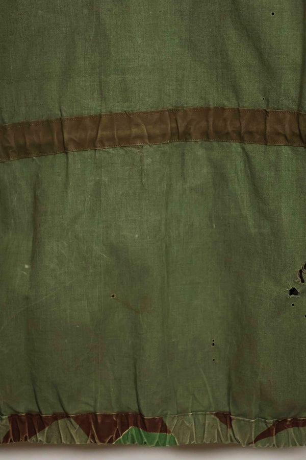 Real 1950s West German Airborne Jacket, splinter pattern, zipper failure, large size, used.