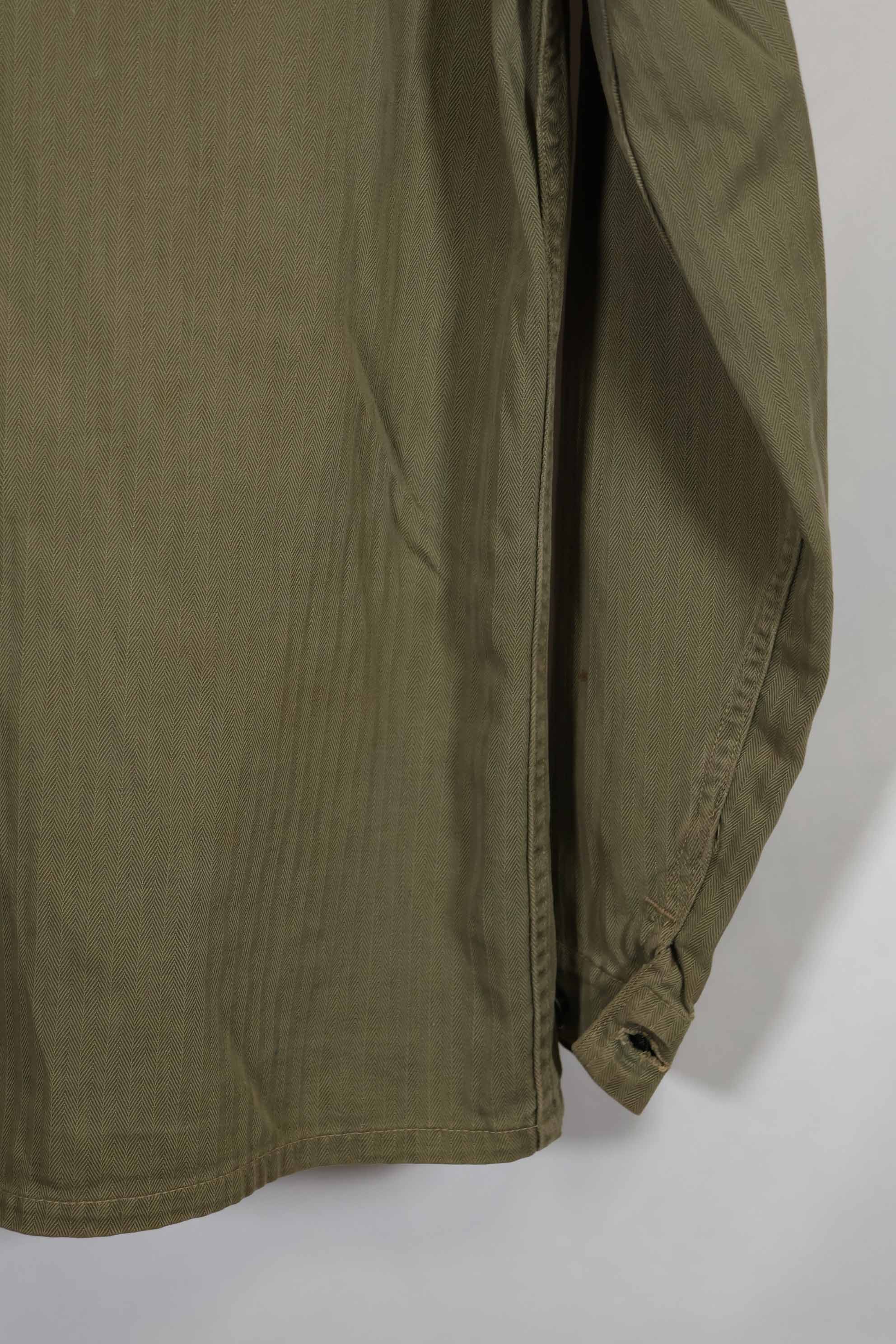 Real WWII 1940s P42 U.S. Marine Corps HBT Utility Uniform Jacket Used