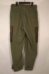 Real 1940s-50s US Army HBT pants, modified pockets, used.