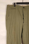 Real 1940s US Army HBT OD Utility Pants, used, large size.